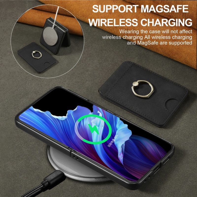 Kuori Samsung Galaxy Z Flip 7 Fe Magneettinen Ja Irrotettavalla Korttipidikkeellä Suojakuori
