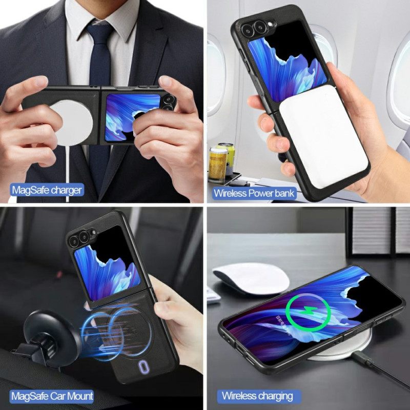 Kuori Samsung Galaxy Z Flip 7 Fe Magneettinen Ja Irrotettavalla Korttipidikkeellä Suojakuori