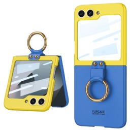 Kuori Samsung Galaxy Z Flip 7 Fe Magneettinen Saranasuoja Ja Kaksivärinen Jalusta Suojakuori