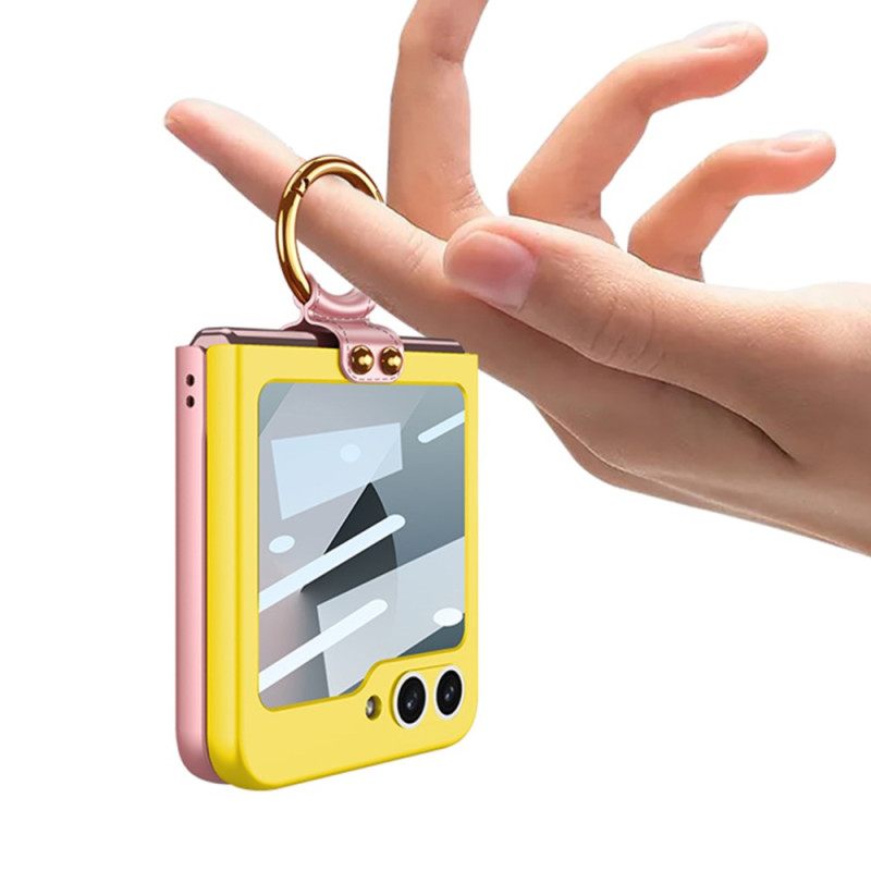 Kuori Samsung Galaxy Z Flip 7 Fe Magneettinen Saranasuoja Ja Kaksivärinen Jalusta Suojakuori