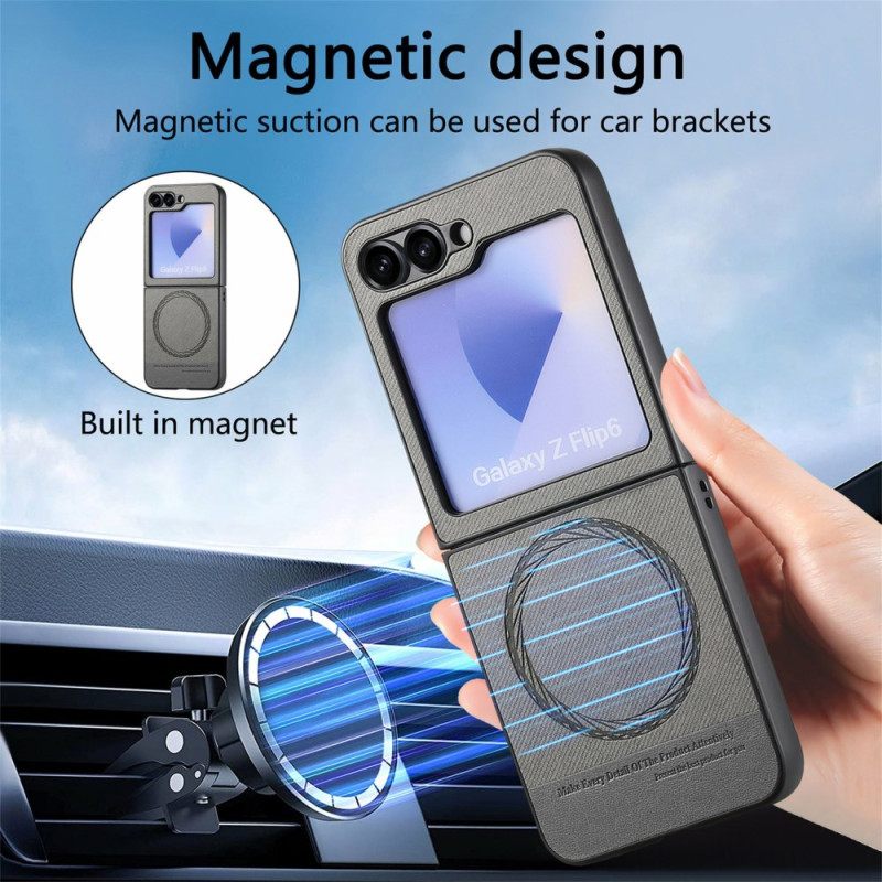 Kuori Samsung Galaxy Z Flip 7 Fe Magsafe-yhteensopiva Farkkukangas Tekstuuri Suojakuori
