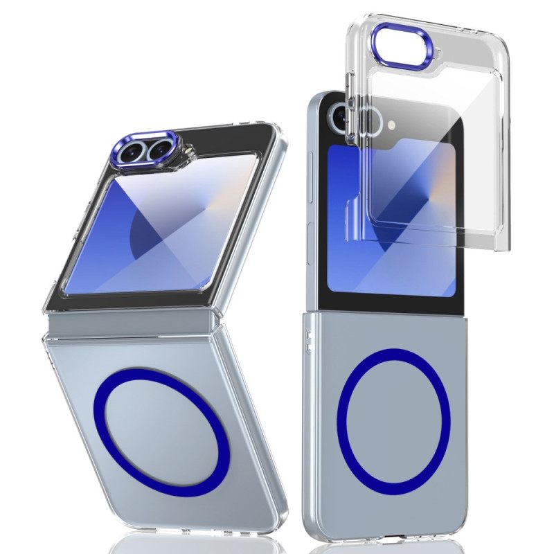 Kuori Samsung Galaxy Z Flip 7 Fe Magsafe-yhteensopiva Läpikuultava Näytönsuojalla