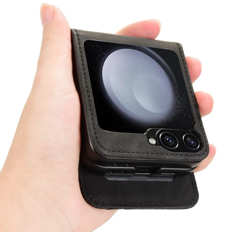 Kuori Samsung Galaxy Z Flip 7 Fe Nahkatyylinen Korttikotelo