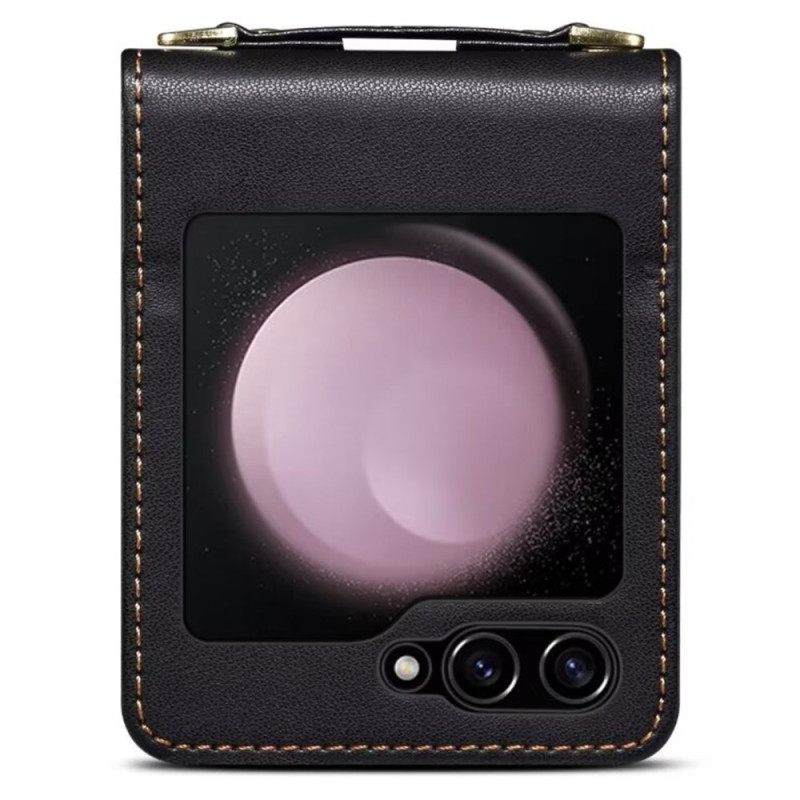 Kuori Samsung Galaxy Z Flip 7 Fe Tikattu Korttiteline Ja Olkahihna Suojakuori