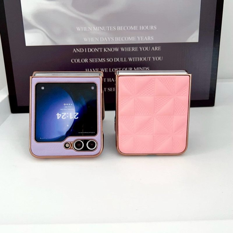 Kuori Samsung Galaxy Z Flip 7 Fe Tikatut Reunat Metalliefektillä