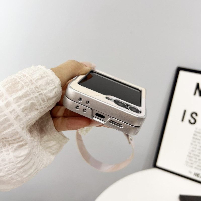 Kuori Samsung Galaxy Z Flip 7 Fe Timanttikuvio Hihnalla