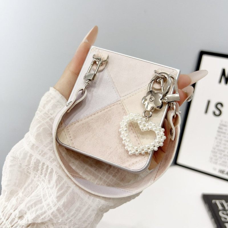 Kuori Samsung Galaxy Z Flip 7 Fe Timanttikuvio Hihnalla