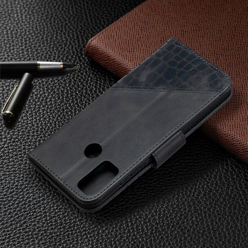 Kotelot Honor 9X Lite Classic Crocodile Skin Effect