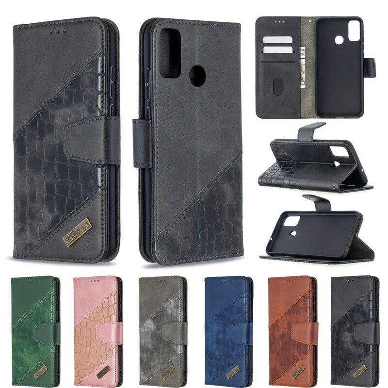 Kotelot Honor 9X Lite Classic Crocodile Skin Effect