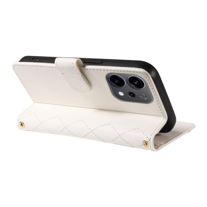 Kotelot Oppo Reno 14f 5g Tikattu Hihnalla Ja Olkahihnalla Suojakuori