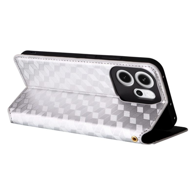 Nahkakotelo Oppo Reno 14f 5g Puhelinkuoret Timanttikuvio