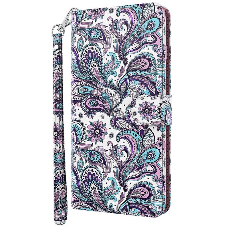 Nahkakotelo Moto G51 5G Paisley Kuvio