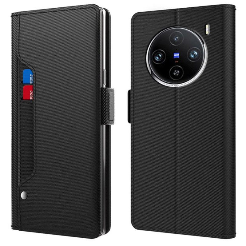 Kotelot Vivo X100 Pro Puhelinkuoret Irrotettava Peili Ja Korttikotelo