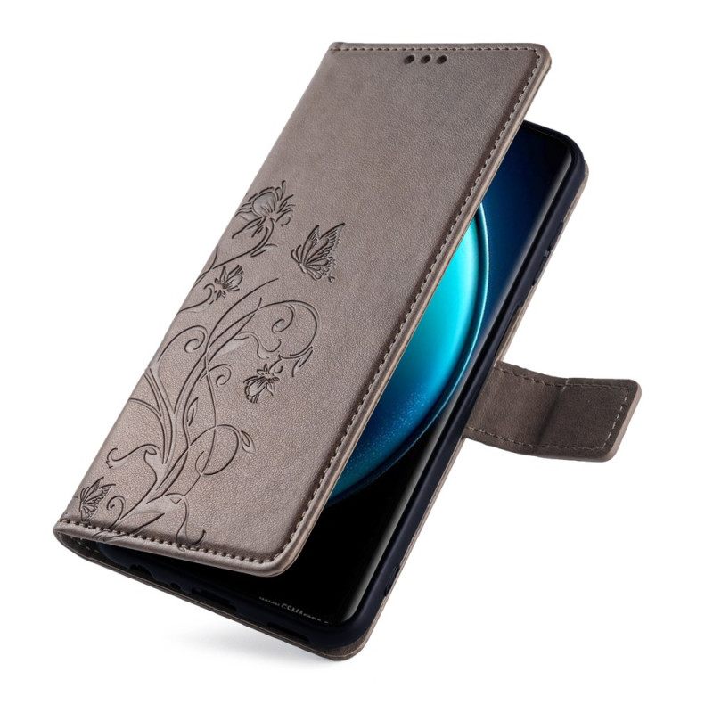 Kotelot Vivo X100 Pro Puhelinkuoret Kukkakuvioinen Hihna