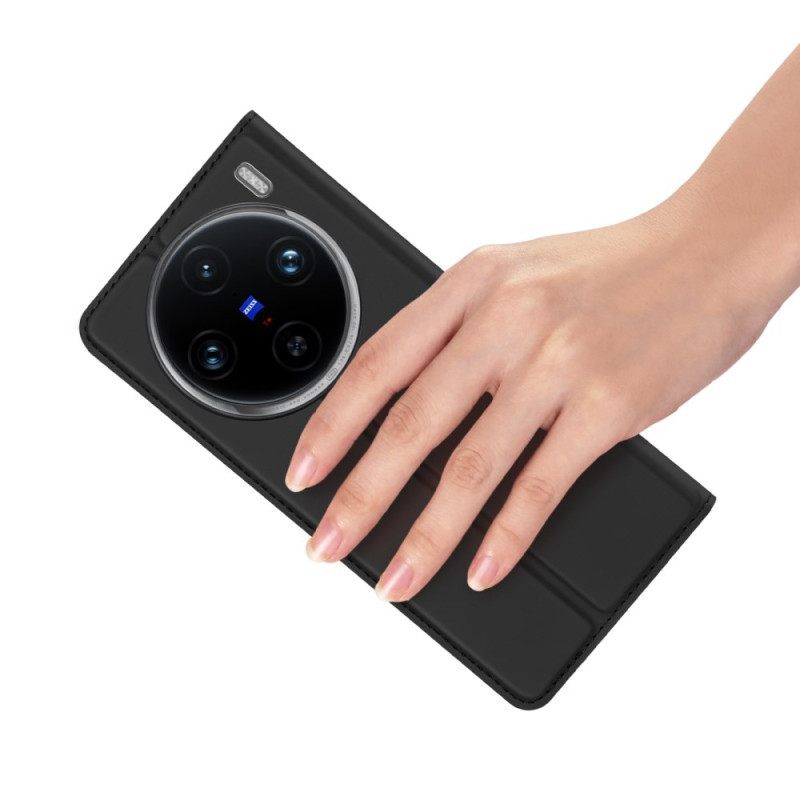 Nahkakotelo Vivo X100 Pro Skin Pro -sarja Dux Ducis Suojakuori