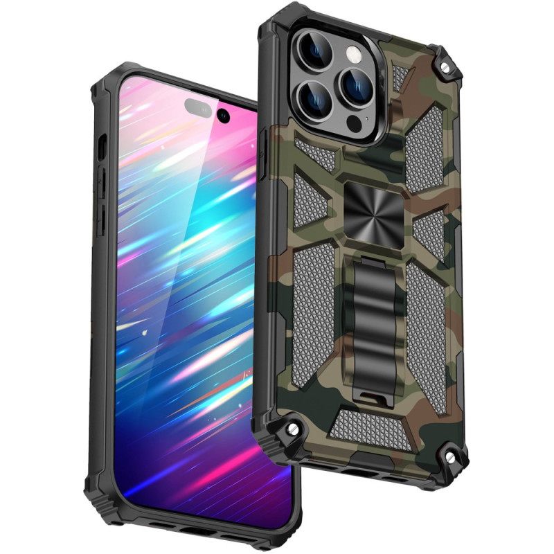 Case iPhone 14 Pro Max Camouflage Irrotettava Tuki