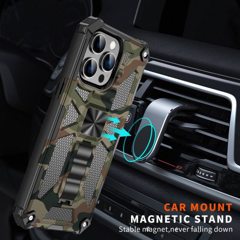 Case iPhone 14 Pro Max Camouflage Irrotettava Tuki
