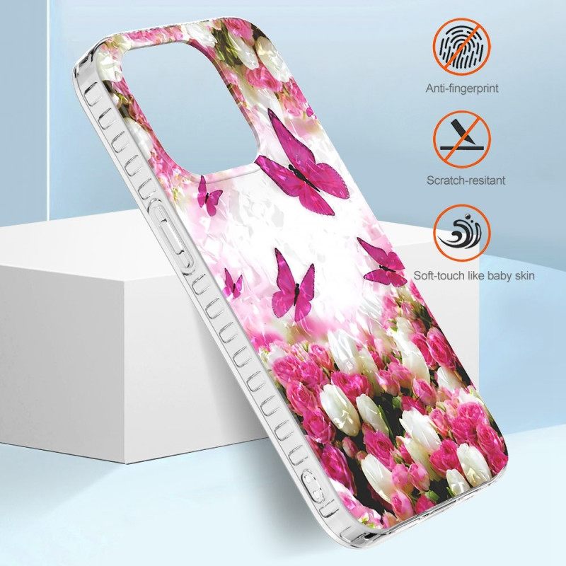 Case iPhone 14 Pro Max Tyylikkäät Perhoset