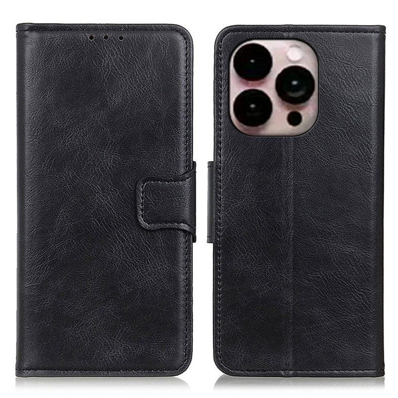 Flip Case iPhone 14 Pro Max Tyylinen Nahkainen Lukko Käännettävä