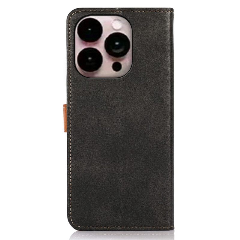 Kotelot iPhone 14 Pro Max Bicolor Golden Clasp Khazneh