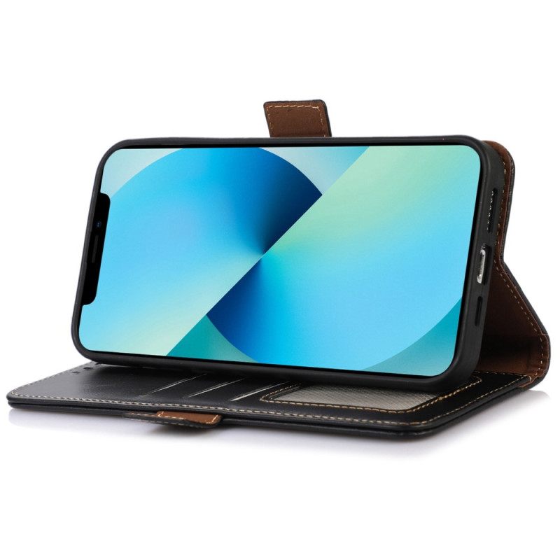 Kotelot iPhone 14 Pro Max Genuine Leather Rfid-toiminto