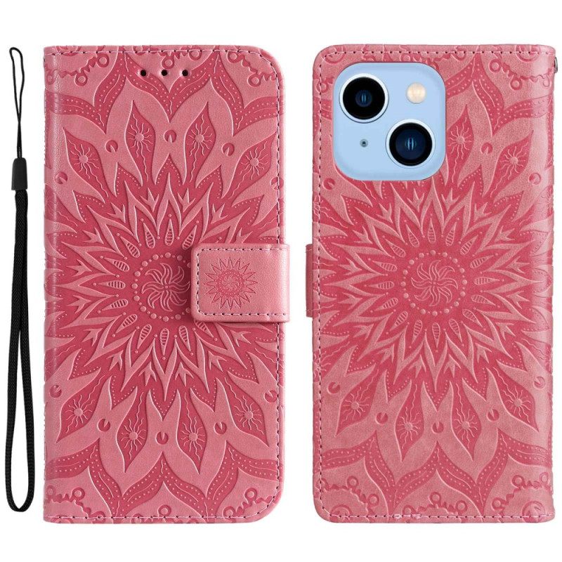 Kotelot iPhone 14 Pro Max Mandala Sun Ja Kaulanauha