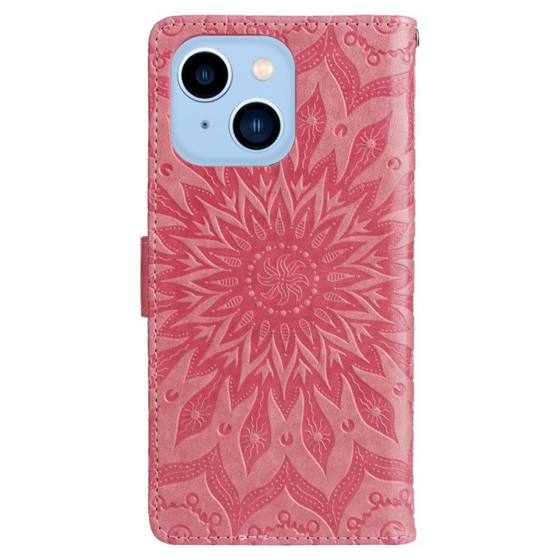 Kotelot iPhone 14 Pro Max Mandala Sun Ja Kaulanauha