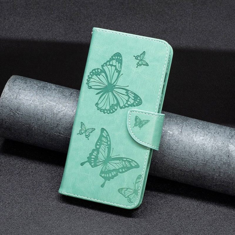 Kotelot iPhone 14 Pro Max Suojaketju Kuori Butterflies Painettu Hihna
