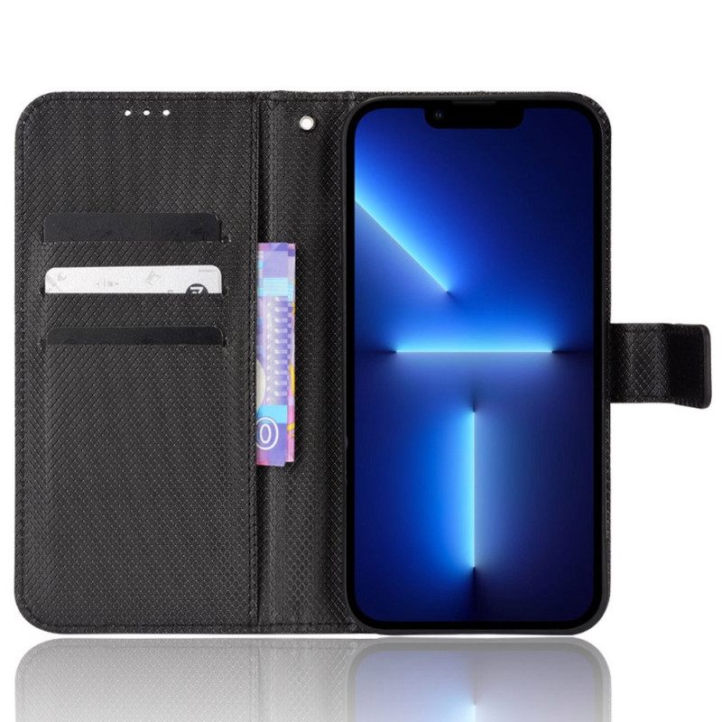 Kotelot iPhone 14 Pro Max Suojaketju Kuori Tyylikäs Keinonahkahihna