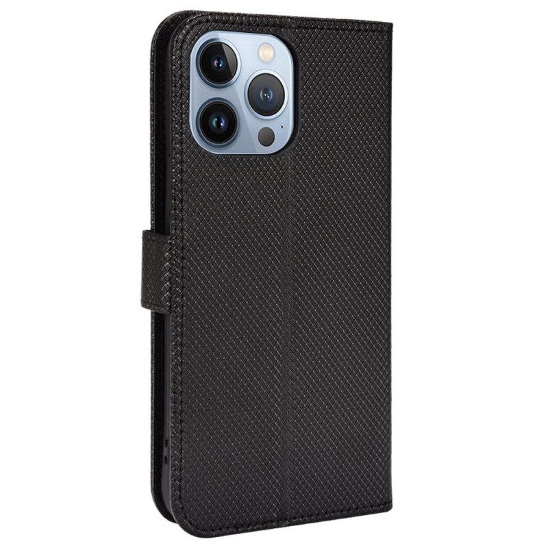 Kotelot iPhone 14 Pro Max Suojaketju Kuori Tyylikäs Keinonahkahihna