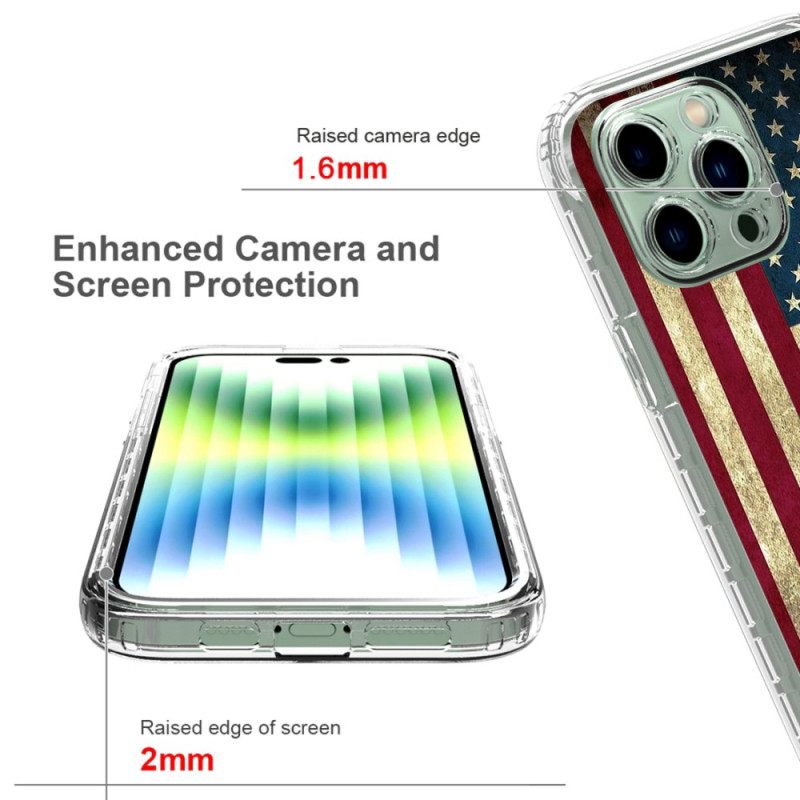 Kuori iPhone 14 Pro Max Enhanced American Flag