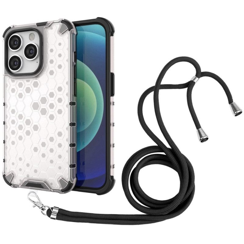 Kuori iPhone 14 Pro Max Kiristysnyörillä Hunajakennojohtoon