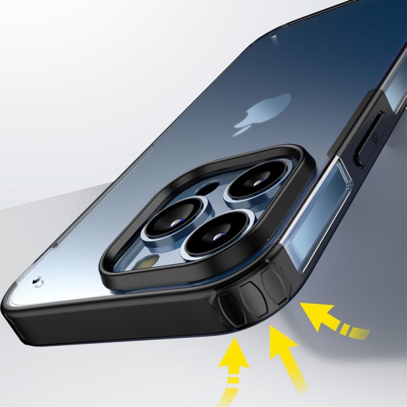 Kuori iPhone 14 Pro Max Läpikuultavat Silikonireunat