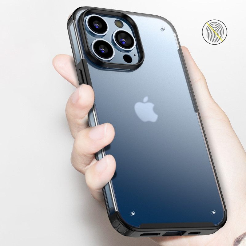 Kuori iPhone 14 Pro Max Läpikuultavat Silikonireunat
