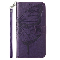 Kuoret Realme C55 Perhoskuvioinen Kukkakuvioinen Hihnalompakko