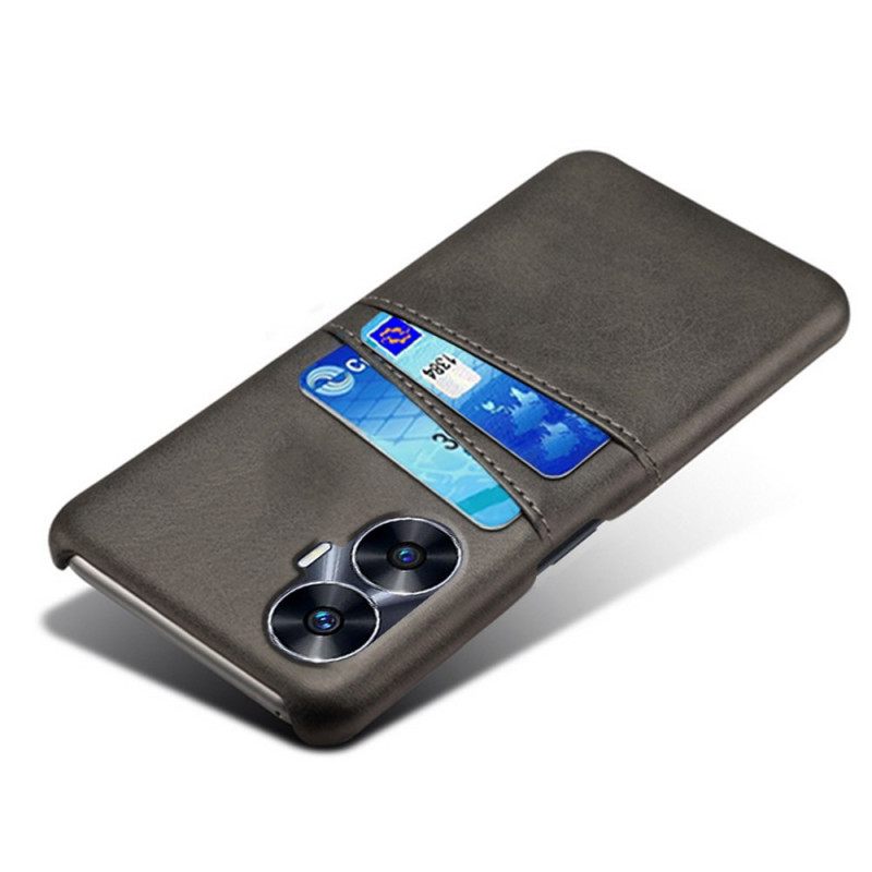 Kuori Realme C55 Nahkakuvioinen Kaksoiskorttikotelo Suojakuori