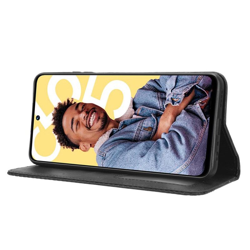 Nahkakotelo Realme C55 Retrotyylinen