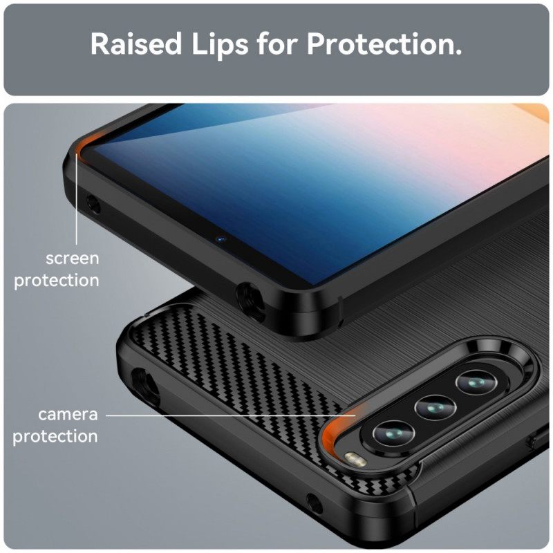 Kuori Sony Xperia 10 IV Harjattu Hiilikuitu