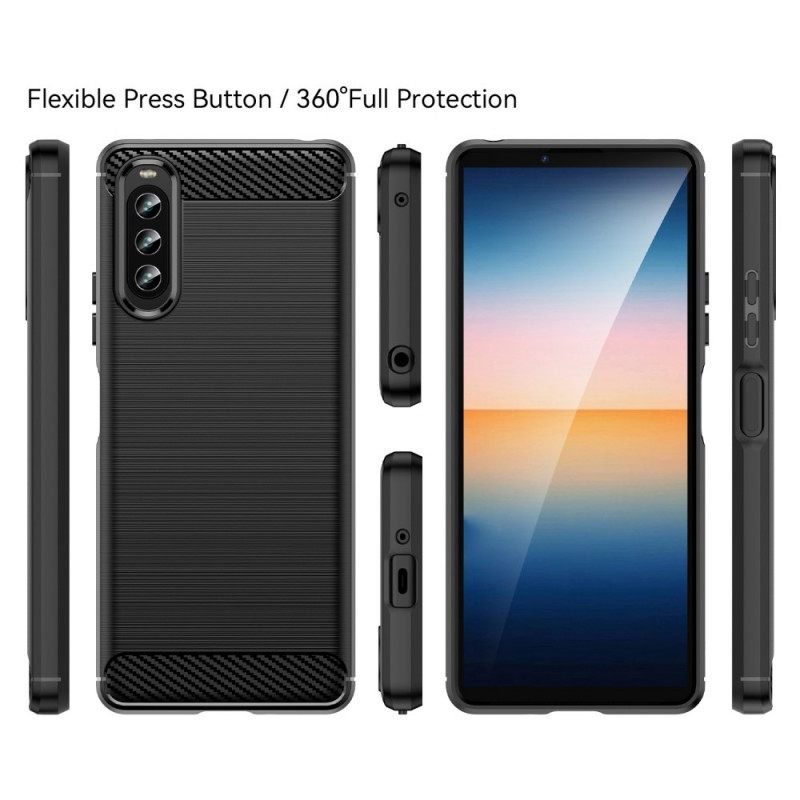 Kuori Sony Xperia 10 IV Harjattu Hiilikuitu