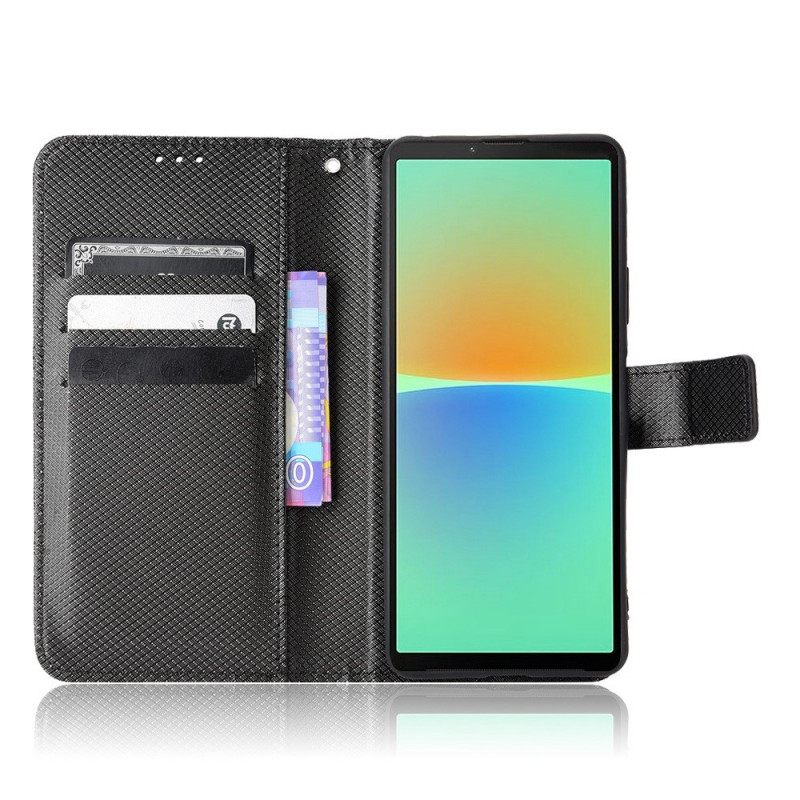 Nahkakotelo Sony Xperia 10 IV Suojaketju Kuori Tyylikäs Keinonahkahihna