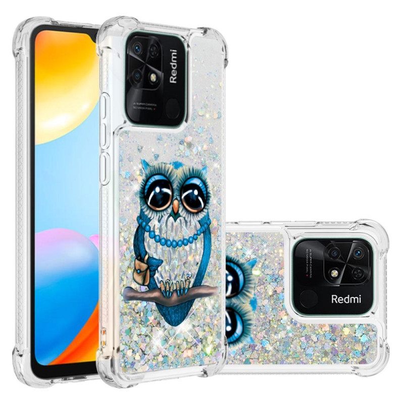 Case Xiaomi Redmi 10C Miss Owl Sequins