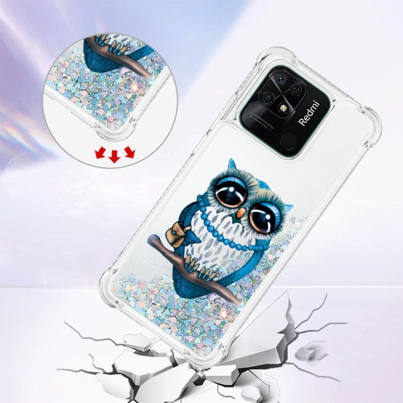 Case Xiaomi Redmi 10C Miss Owl Sequins