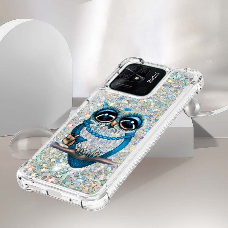 Case Xiaomi Redmi 10C Miss Owl Sequins