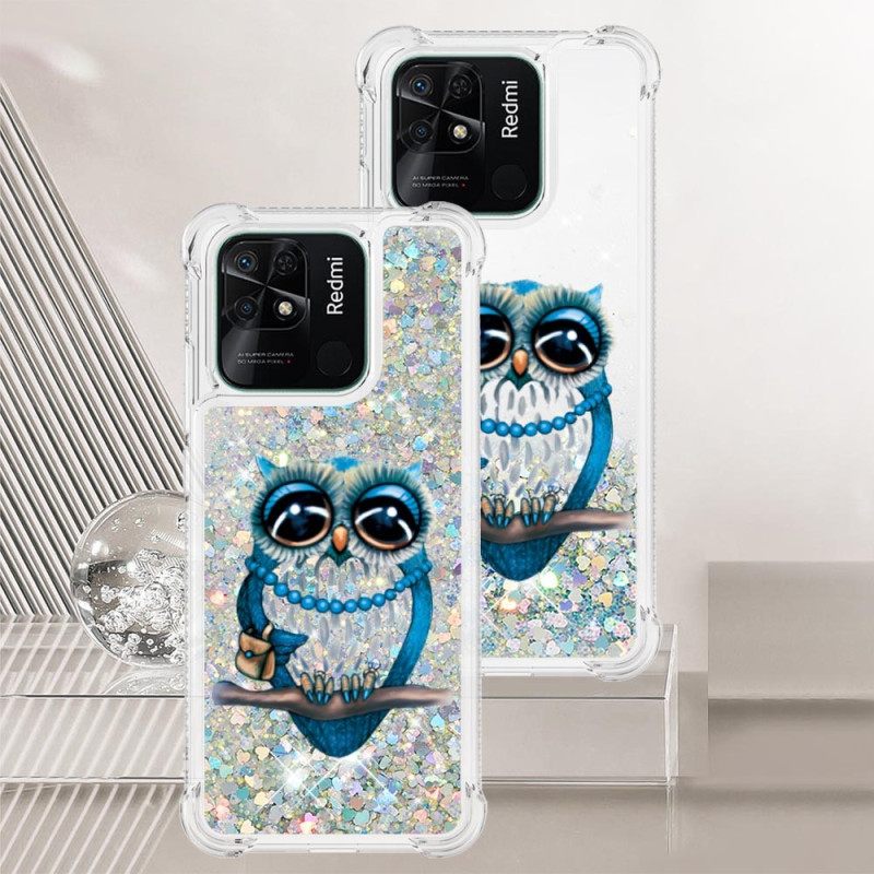 Case Xiaomi Redmi 10C Miss Owl Sequins