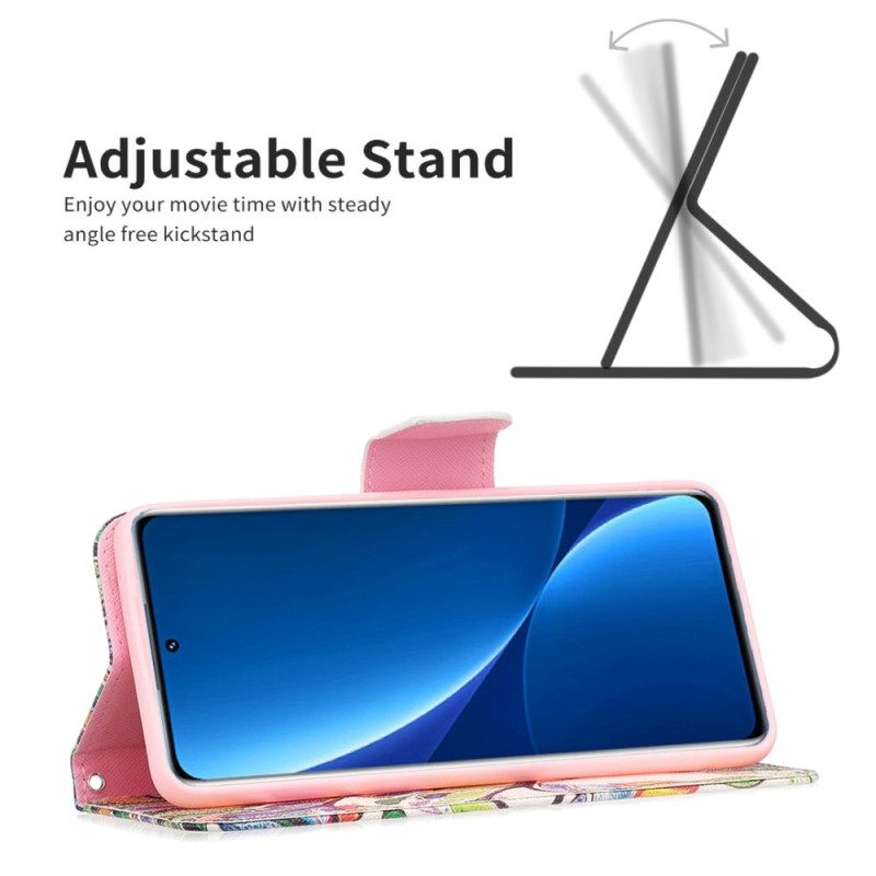 Flip Case Xiaomi Redmi 10C Vesiväripuu