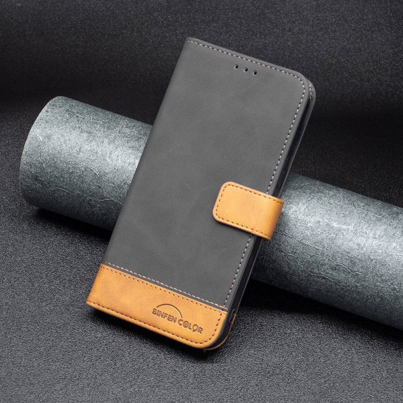 Kotelot Xiaomi Redmi 10C Kaksisävyinen Keinonahka Binfen-väri