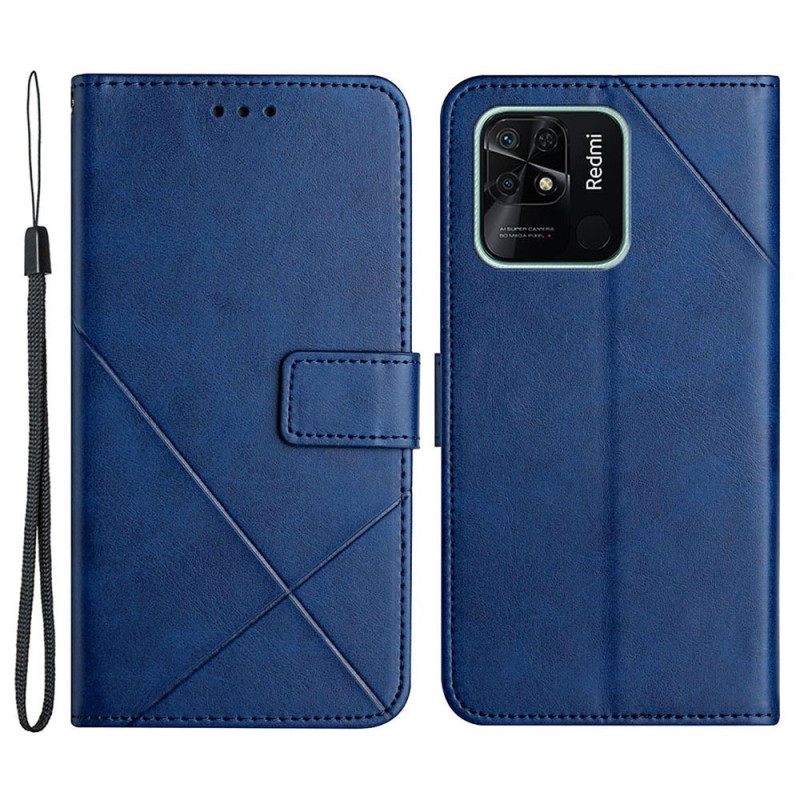 Kotelot Xiaomi Redmi 10C Style Leather Geo X Design