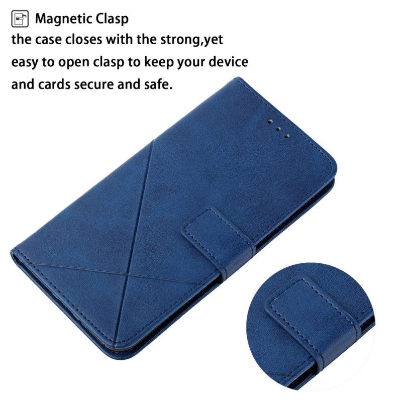 Kotelot Xiaomi Redmi 10C Style Leather Geo X Design