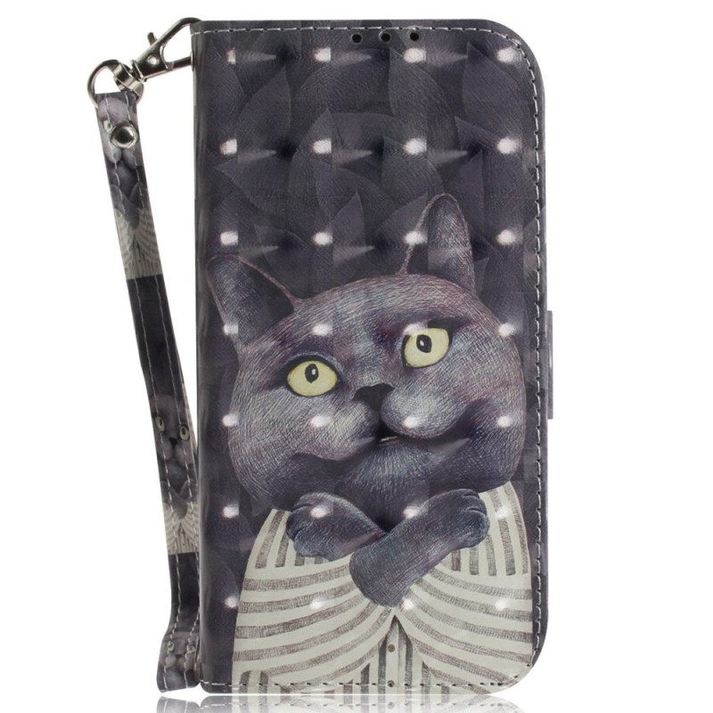 Kotelot Xiaomi Redmi 10C Suojaketju Kuori Grey Thong Cat