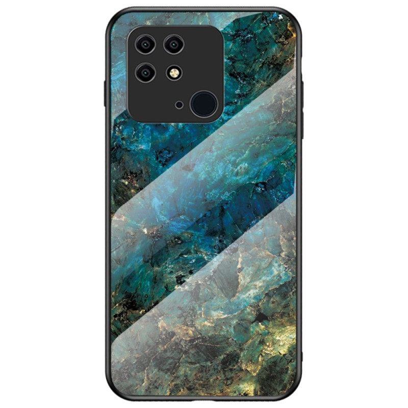 Kuori Xiaomi Redmi 10C Marble Tempered Glass